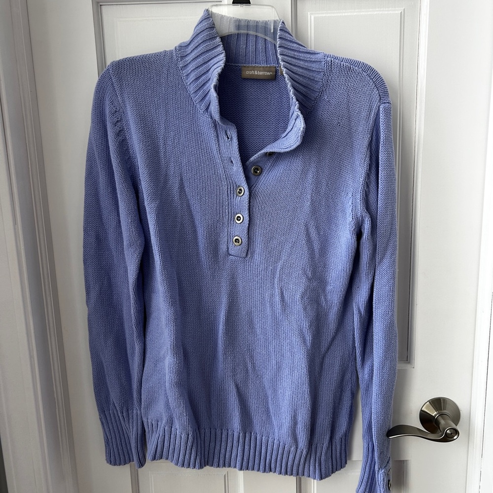 Croft & Barrow Lavender Cowl Neck Sweater